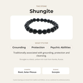 Shungite Bracelet Round - 10mm from Stonebridge Imports