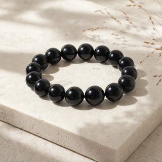 Shungite Bracelet Round - 12mm from Stonebridge Imports