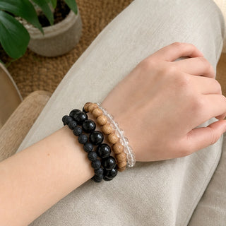 Shungite Bracelet Round - 12mm from Stonebridge Imports