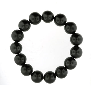 Shungite Round Bracelet - 14mm from Stonebridge Imports