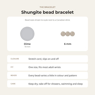 Shungite Bracelet Round - 6mm from Stonebridge Imports