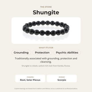 Shungite Bracelet Round - 8mm from Stonebridge Imports
