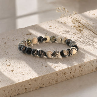 Silk Stone Round Bracelet - 8mm from Stonebridge Imports