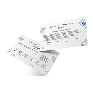 Stone Meaning Cards - Sodalite - 10 Pack from Stonebridge Imports