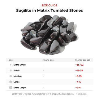 Sugilite in Matrix Tumbled Stones from Stonebridge Imports