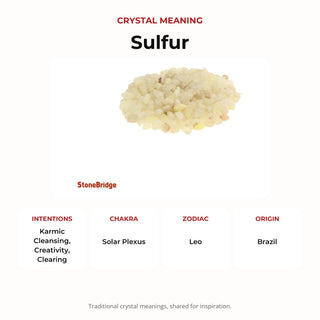Sulfur Quartz Tumbled Stones - Mini crystal meaning: intentions, chakras, zodiac and origin