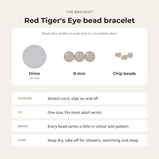 Tiger's Eye Red Bead Bracelet from Stonebridge Imports