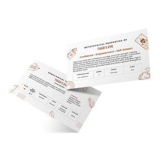 Stone Meaning Cards - Tiger's Eye - 10 Pack from Stonebridge Imports