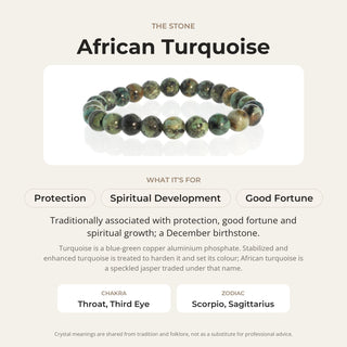 Turquoise African Round Bracelet - 8mm from Stonebridge Imports