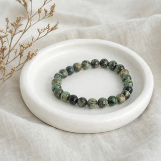 Turquoise African Round Bracelet - 8mm from Stonebridge Imports