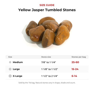 Yellow Jasper Tumbled Stones from Stonebridge Imports