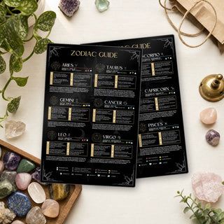 Zodiac QuickStudy Guide front and back on a shop counter