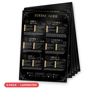 Zodiac QuickStudy Guide laminated 5-pack, double-sided 160 x 240 mm