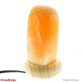 Orange Calcite Polished Lamp - Mini - WHITE CORD    from Stonebridge Imports