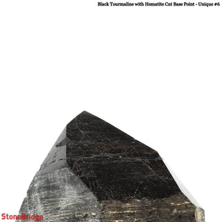 Black Tourmaline & Hematite Cut Base, Polished Point U#6    from Stonebridge Imports
