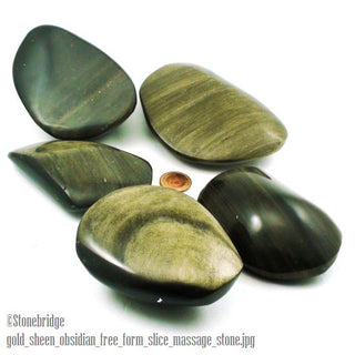 Gold Sheen Obsidian Slice - Medium    from Stonebridge Imports