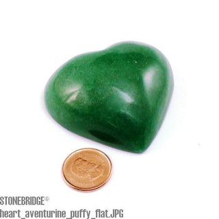 Green Aventurine Puffy Heart Flat Bottom    from Stonebridge Imports