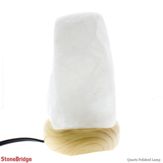 White Quartz Polished Lamp - Mini - WHITE CORD    from Stonebridge Imports