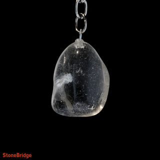 Keychain - Clear Quartz Tumbled    from Stonebridge Imports