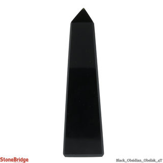 Black Obsidian Obelisk #4 Tall - 2 3/4" to 4 1/4"    from Stonebridge Imports