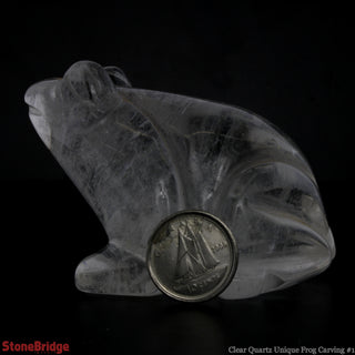 Clear Quartz Unique Frog Carving #1    from Stonebridge Imports