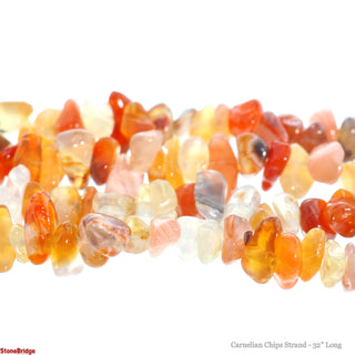 Carnelian Chip Strands - 3mm to 5mm    from Stonebridge Imports