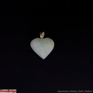 Aquamarine Gemmy Heart Pendant - 1/4" to 1/2"    from Stonebridge Imports