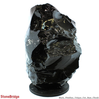 Obsidian Black Boulder Cut-Base U#63 - 24 1/2"    from Stonebridge Imports