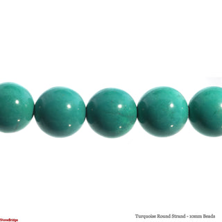 Turquoise Round Strand - 10mm Beads    from Stonebridge Imports