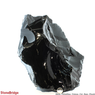 Obsidian Black Boulder Cut-Base U#48 - 14 1/2"    from Stonebridge Imports