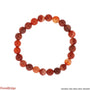 Carnelian Red Banded Round Bracelet - 8mm    from Stonebridge Imports