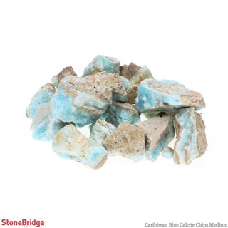 Calcite Caribbean Blue Chips - Medium    from Stonebridge Imports