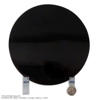 Obsidian Black Scrying Mirror - 10" Diameter    from Stonebridge Imports