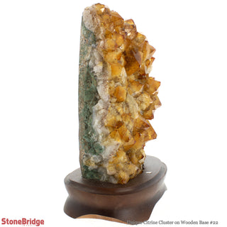 Citrine Cluster on Wood Base U#22 - 8 1/2"    from Stonebridge Imports