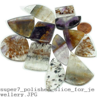 Super 7 Polished Slice For Jewellery - Medium - 30mm to 50mm    from Stonebridge Imports