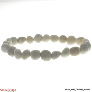 Jade White Tumbled Bracelets    from Stonebridge Imports
