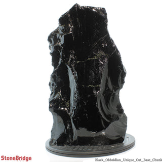 Obsidian Black Boulder Cut-Base U#38    from Stonebridge Imports