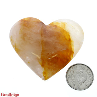 Golden Healer Heart #3 - 1 1/2" to 2 1/2"    from Stonebridge Imports