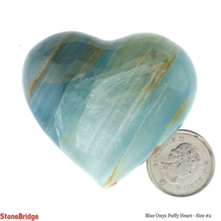Blue Onyx Heart #2 - 1" to 2"    from Stonebridge Imports