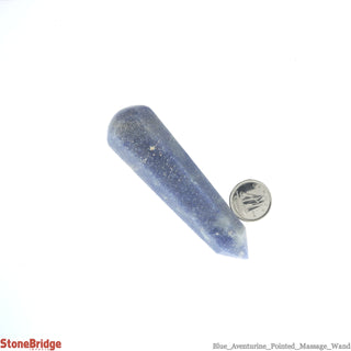Blue Aventurine Pointed Massage Wand - Small #2 - 2 1/2" to 3 1/2"    from Stonebridge Imports