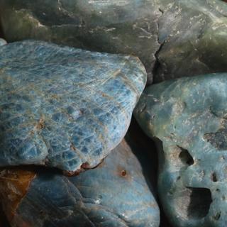 Apatite Blue Tumbled Stones - Semi-Polished    from Stonebridge Imports