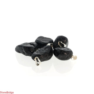 Black Tourmaline Tumbled Pendants - 5 Pack    from Stonebridge Imports