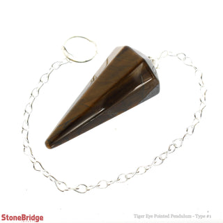 Tiger Eye Pendulum 6 Facets & Ring    from Stonebridge Imports