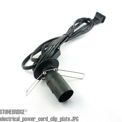Black Power Cord for Table Lamp with bottom plate - 7W bulb included    from Stonebridge Imports