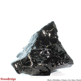 Obsidian Black Boulder Cut-Base U#45 - 12"    from Stonebridge Imports