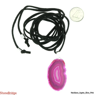 Pink Agate Slice Necklace    from Stonebridge Imports