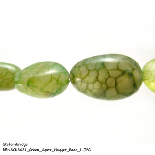 Green Agate - Nugget Strand 15" Long    from Stonebridge Imports