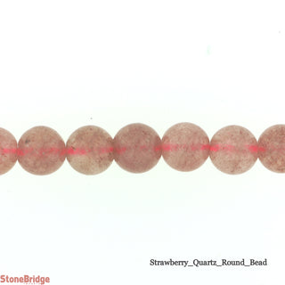 Strawberry Quartz - Round Strand 15" - 8mm    from Stonebridge Imports