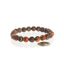 Red Jasper Leopardskin Round Bracelet - 8mm    from Stonebridge Imports