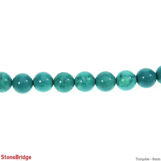 Turquoise Round Strand - 8mm Beads    from Stonebridge Imports